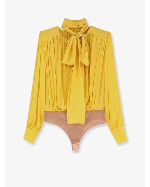 Elisabetta Franchi Yellow Shirts Seta