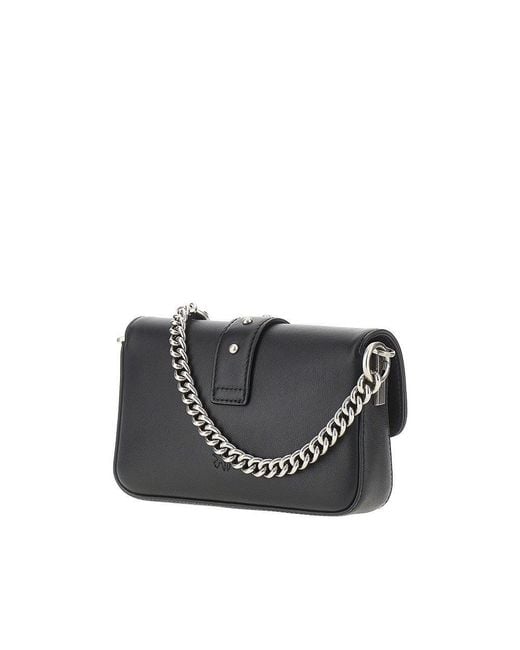 Pinko Black Leather 'Love One Slouchy Baby' Bag