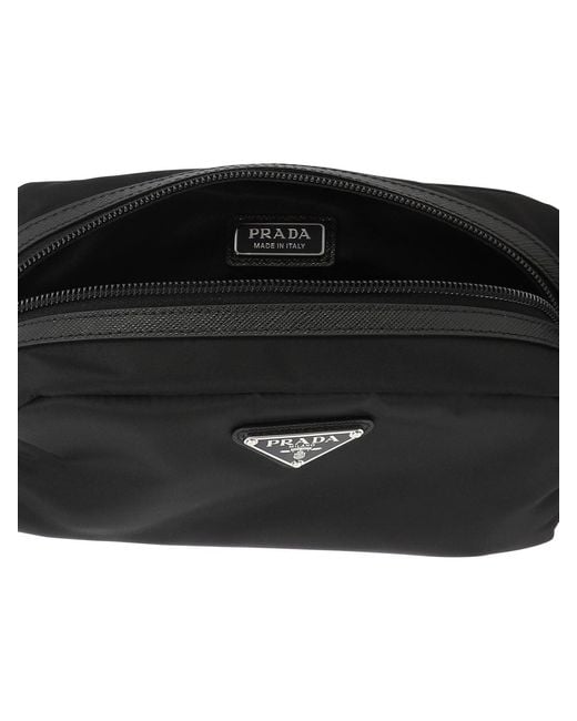 Prada Black Re-Nylon Beauty Case for men