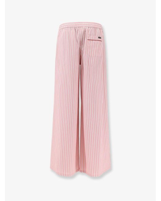 Dolce & Gabbana Pink Dolce & Gabbana Cotton Silk Trousers