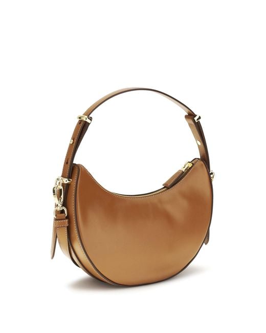 Prada Brown Small Arqué Shoulder Bag Cognac
