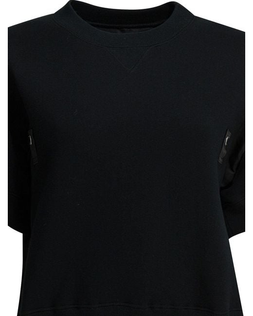 Sacai Black Crew-Neck T-Shirt