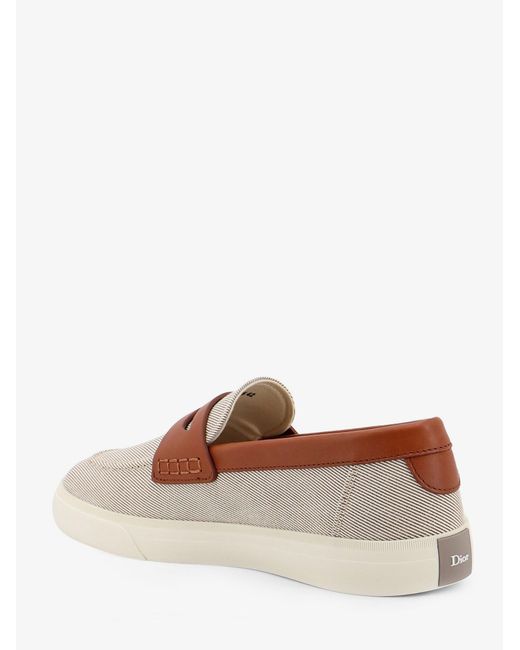 Dior White Dior Chester Dioriviera Canvas And Leather Loafers for men