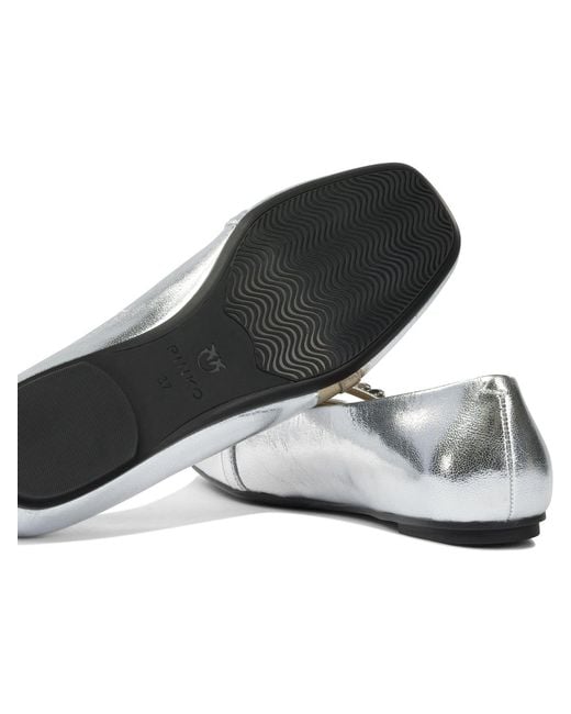Pinko White Ballerinas