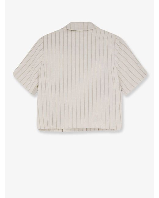 Max Mara White Mxmangio Cotton Blazer