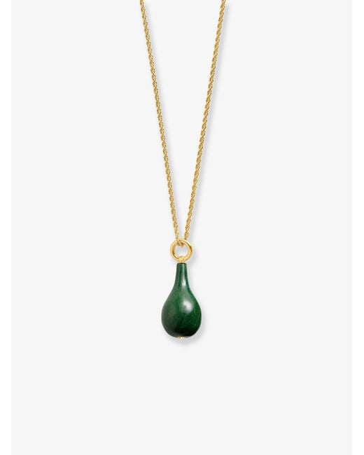 Totême  White Medium Jade Drop Necklace