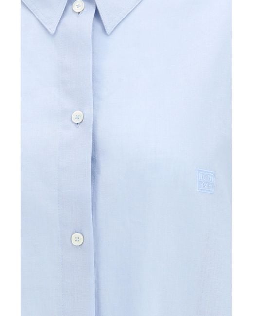 Totême Blue Oversized Summer Shirt