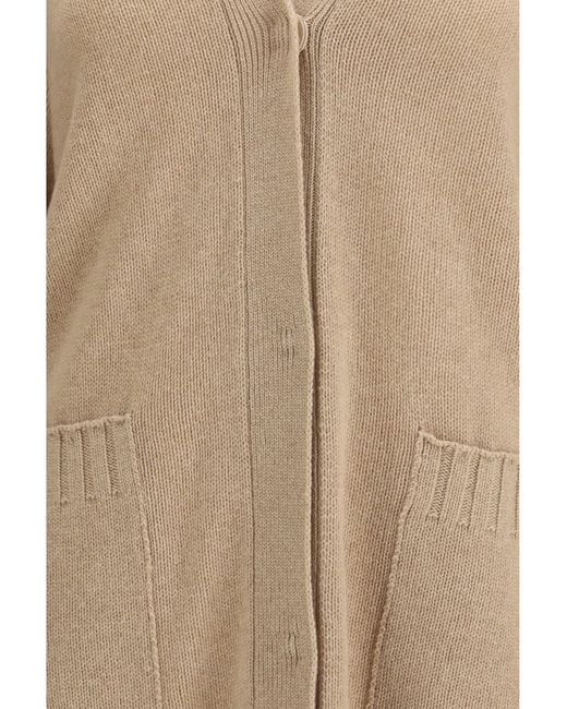 Fabiana Filippi Natural Cardigan Fine Knit V-Neck