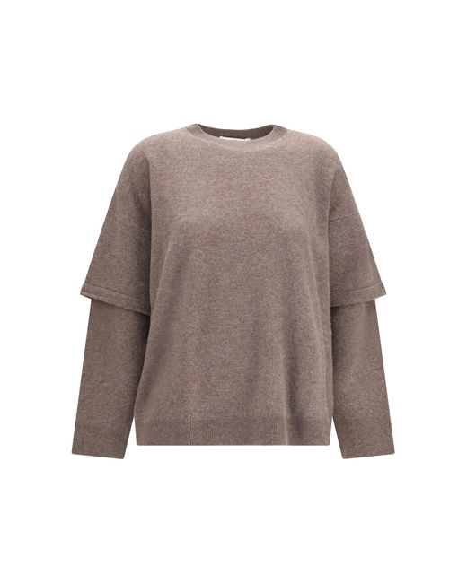 DARKPARK Brown Troy Double-Sleeve Cashmere Sweater