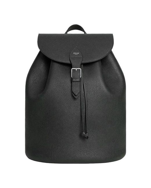 Céline Black "Folco" Leather Backpack for men