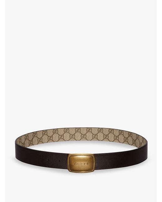 Gucci White Gg Coated Canvas Belt for men
