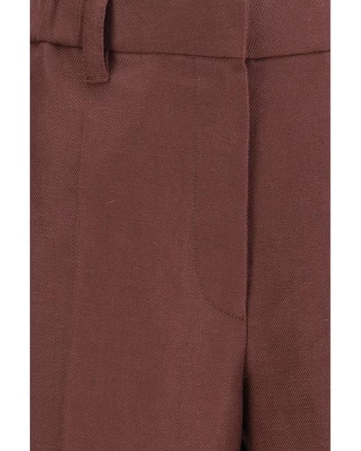 Brunello Cucinelli Purple Wide-Leg Pants