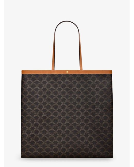 Céline Black Triomphe Fabric Shopper Bag for men