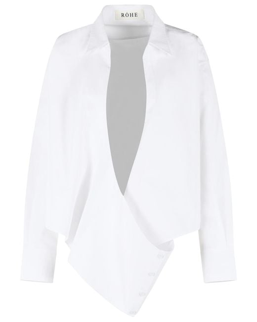 Rohe White Wrap Cotton Shirt