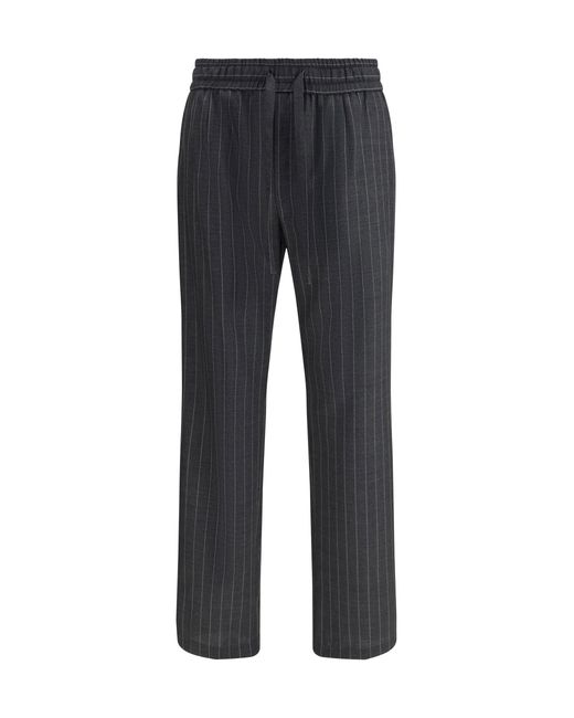Dolce & Gabbana Blue Pinstriped Pants for men