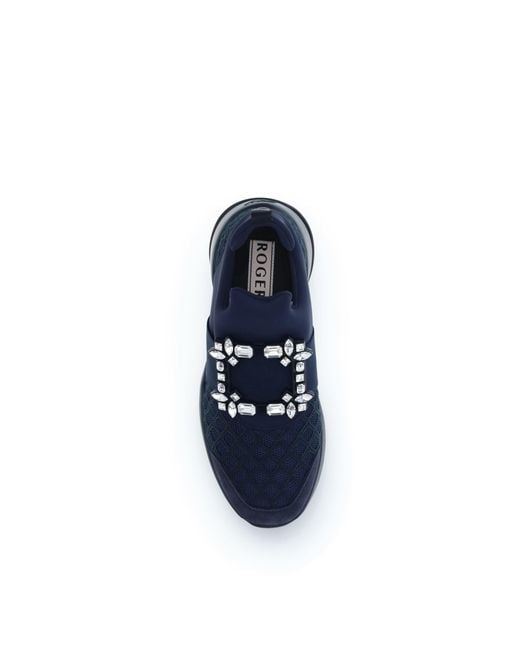 Roger Vivier Blue Viv' Run Fabric Sneakers