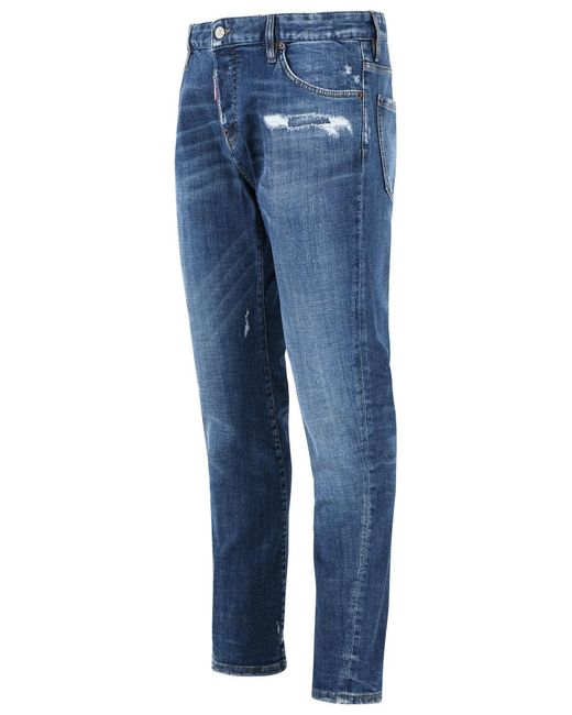 DSquared² Blue 'Twst' Cotton Jeans for men