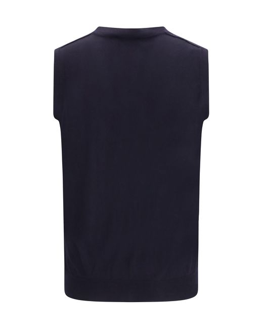 Aragona Cashmere Blue Vest Merino Wool for men