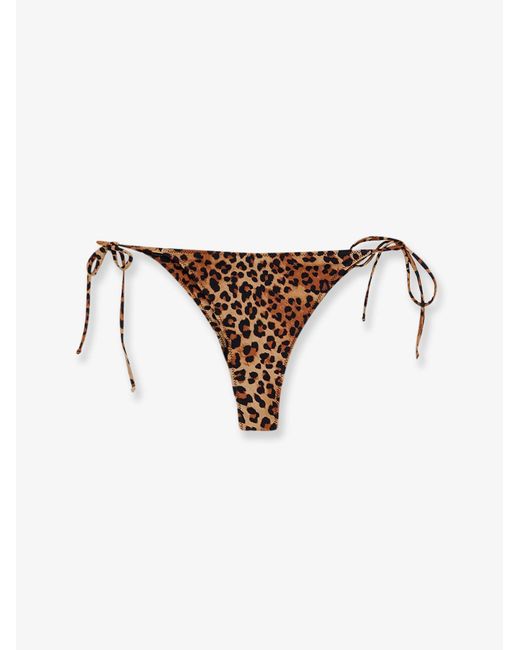 Mc2 Saint Barth Natural Nylon Bikini Bottoms Print