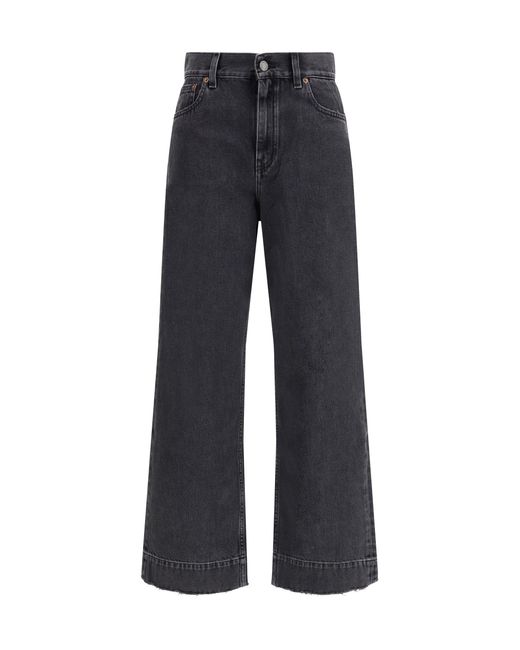 Chloé Blue Chloã High-Waisted Cropped Denim Jeans