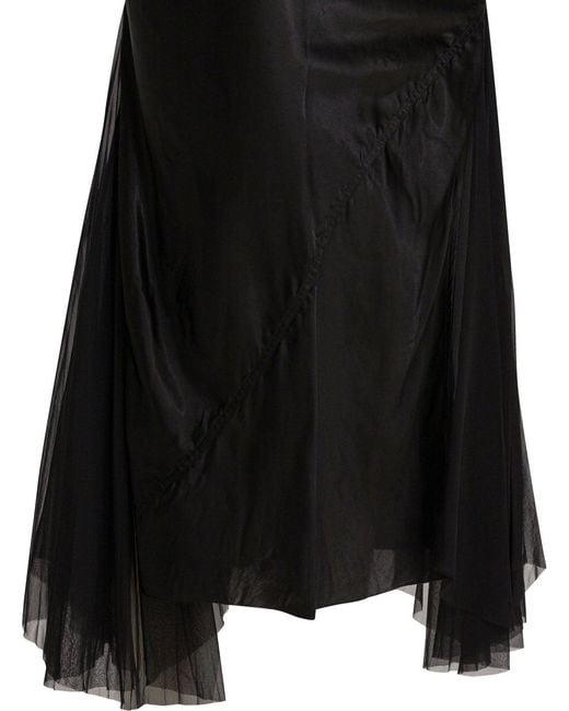 Rick Owens Black Bias Midi Skirt