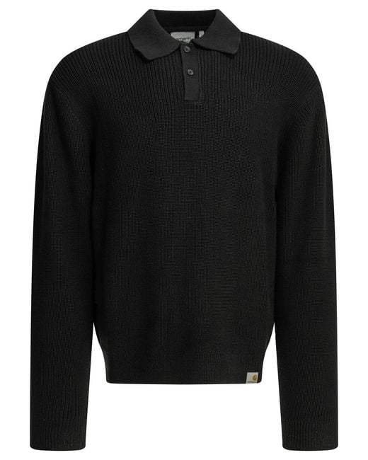 Carhartt Black Miles Polo Sweater for men