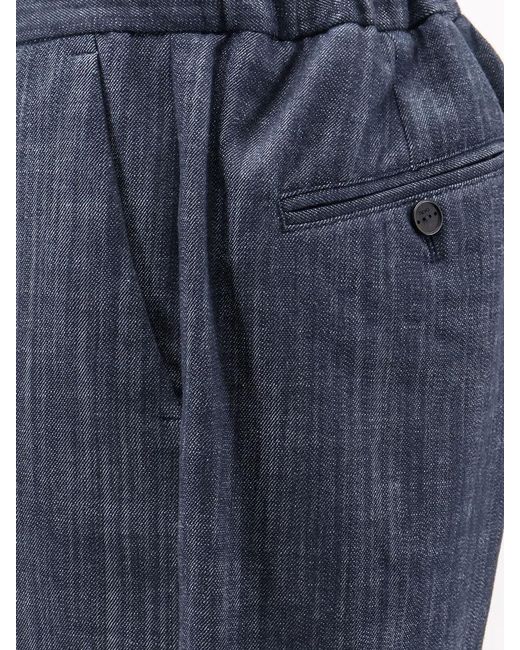 Hevò Blue Torre Lapillo Cotton Blend Shorts for men