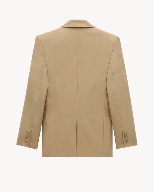 Saint Laurent Natural Wool Gabardine Jacket for men