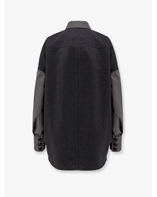 Stella McCartney Gray Oversized Wool Shirt