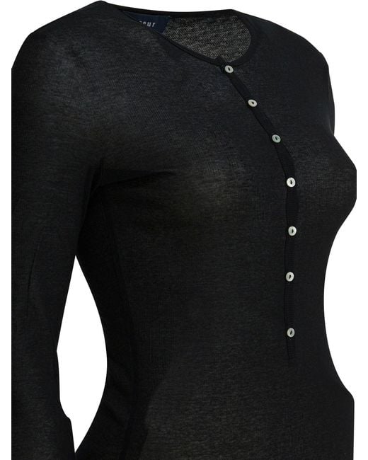 Soeur Black Cotton T-Shirt