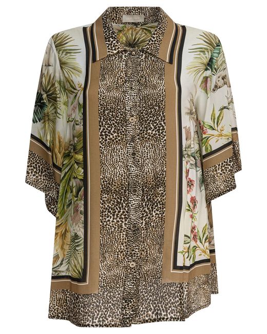 Elie Saab Gray Savannah Print Shirt