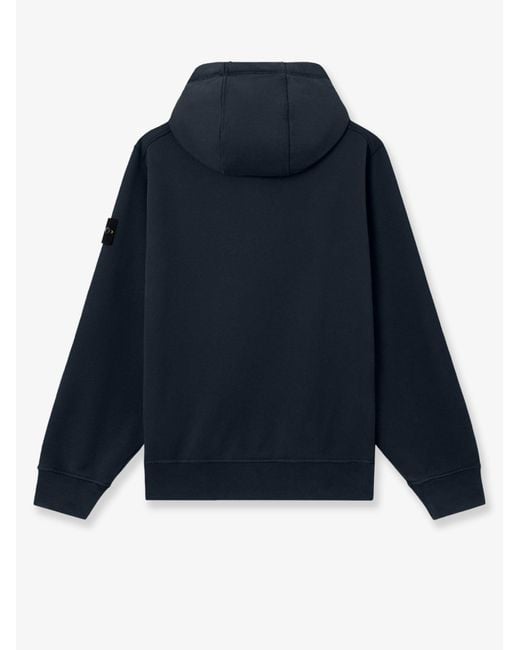 Stone Island Blue Organic Cotton Sweatshirt for men