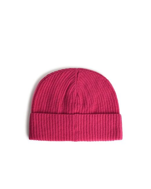 Seven Gauge Red Wool Beanie for men