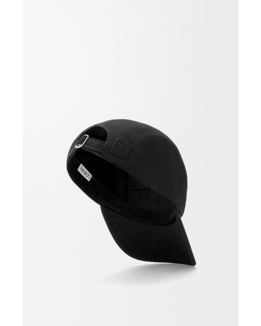 Loewe Black Baseball Hat With Logo for men