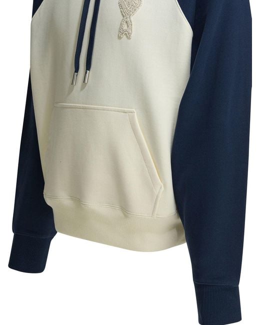 AMI Blue "Ami De Coeur" Hoodie for men