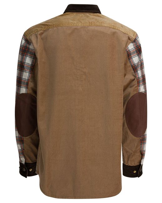 Junya Watanabe Brown Check Overshirt Jacket Jackets And Coats