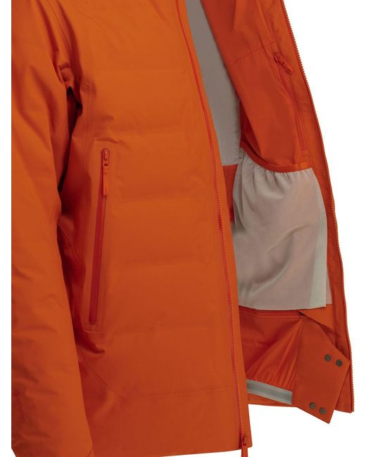 Arc'teryx Orange "Fissile" Short Down Jacket for men