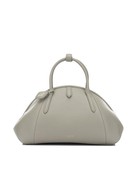 Alaïa Gray "Purse Top Handle" Medium Handbag