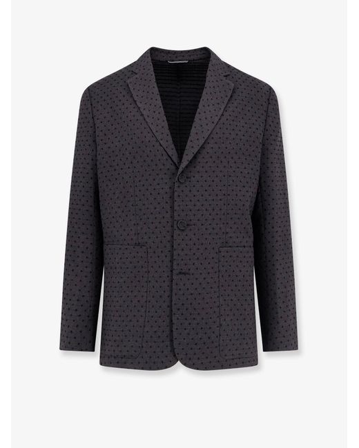 Dior Blue Dior Polka-Dots Virgin Wool And Alpaca Jacquard Blazer for men