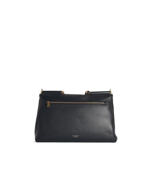 Dolce & Gabbana Black 'Sicily' Leather Handbag