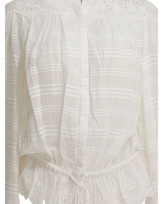 Isabel Marant White "Polly" Blouse