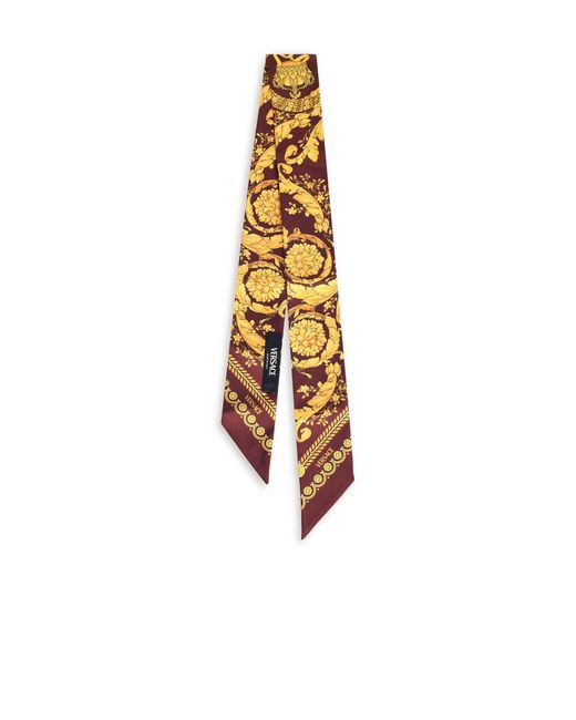 Versace White 'Baroque' Silk Lavallière