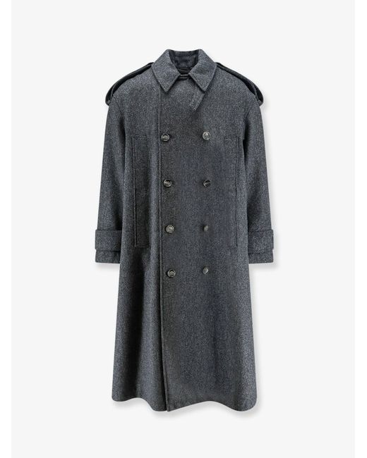 AMI Gray Wool Coat for men