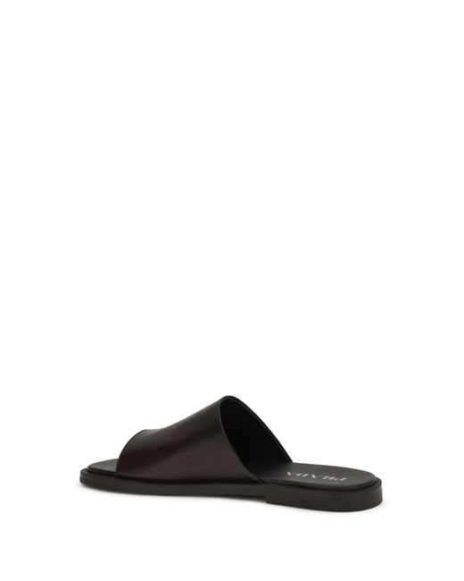 Prada Black Leather Slide Sandals for men