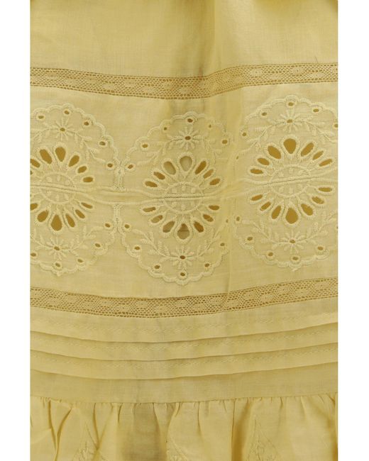 Isabel Marant Yellow Marant Etoile Prisha Ruffle Top