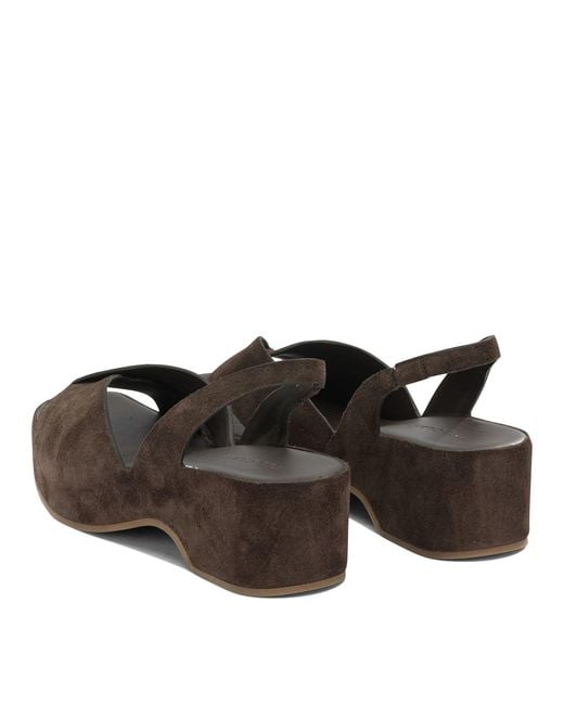 Roberto Del Carlo Brown Calf Leather Rubber Sandals