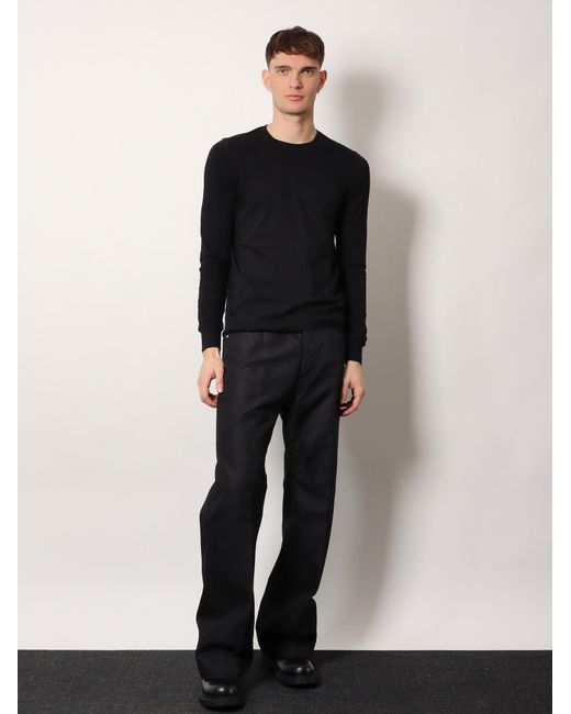 Rick Owens Blue Geth Certified Cotton Blend Trousers for men