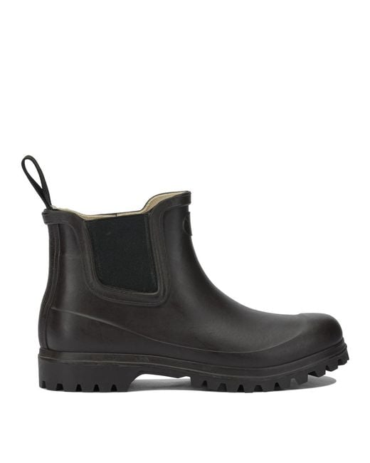 Superga Black Rubber Ankle Boots