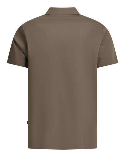 NN07 Brown "Paul" Buttonless Polo Shirt for men