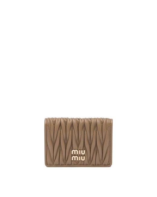 Miu Miu Natural Leather Card Holder